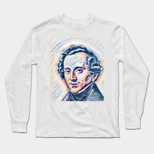 Felix Mendelssohn Portrait | Felix Mendelssohn Artwork 12 Long Sleeve T-Shirt